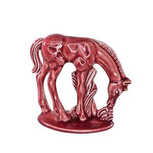 Vintage CEMAR USA Grazing Foal Baby Horse Figurine California Pottery